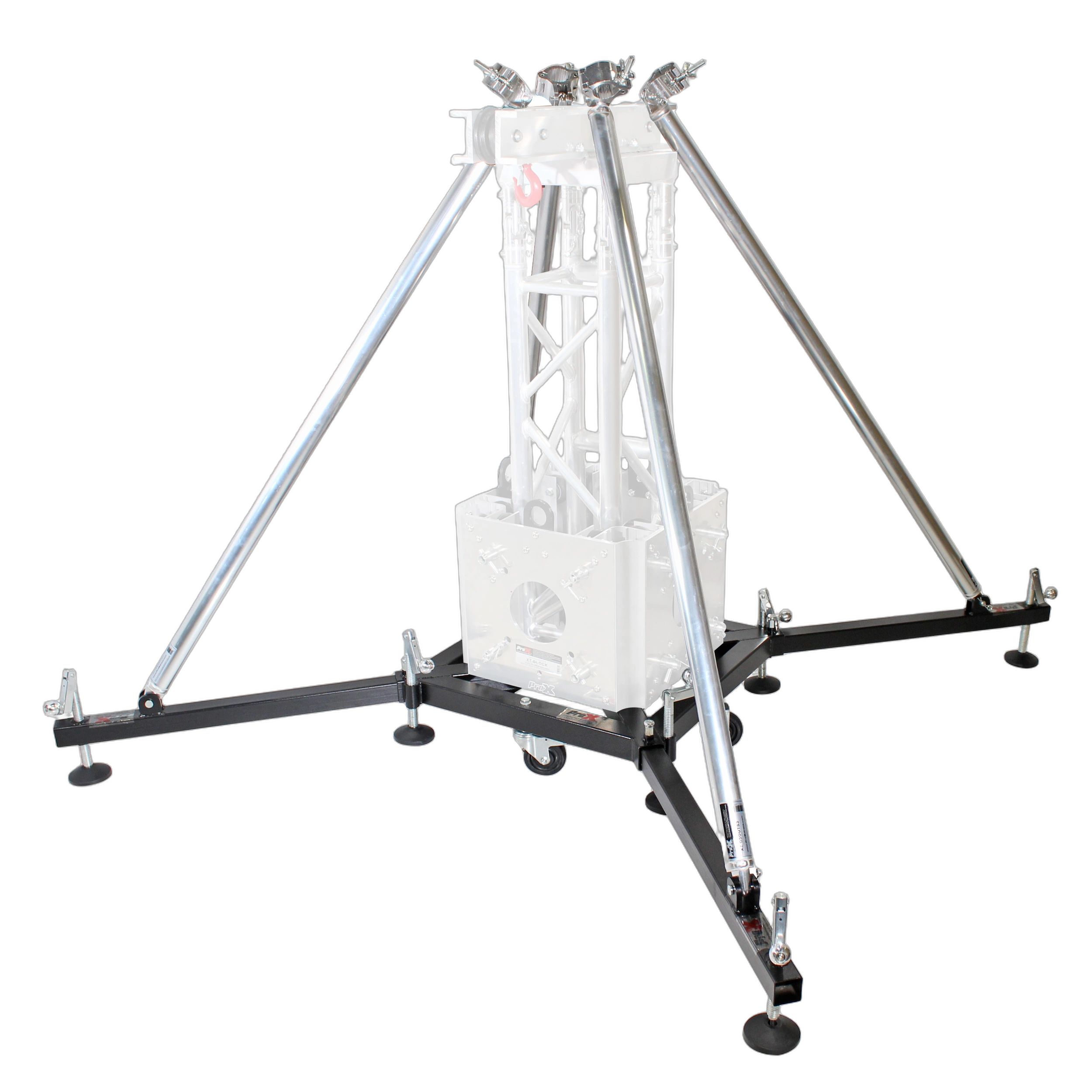 ProX Ground Support Leg Stabilizer Package Rolling Base ProX ground support system with rolling base and four outrigger leg braces for equipment stability