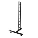 ProX ground support stabilizing T-base for LED screen wall stacking with I-beam truss segments in professional event setup