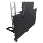 ProX ground support stabilizing T-base dimensional diagram showing measurements and specifications for LED screen wall stacking