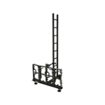 ProX ground support stabilizing T-base dimensional diagram showing measurements and mounting specifications for LED screen wall stacking