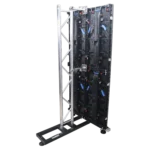 ProX ground support stabilizing T-base with dimensional measurements and specifications for LED screen wall stacking