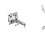 ProX ground support stabilizing T-base dimensional diagram showing measurements and bolt truss compatibility specifications