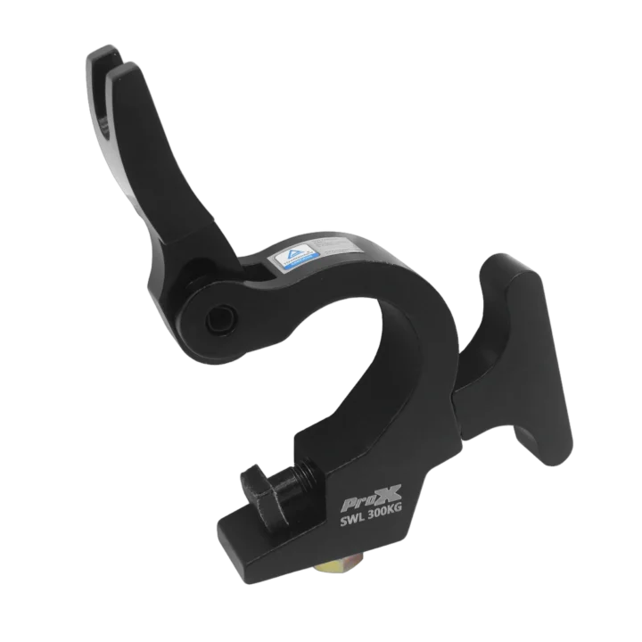 ProX heavy-duty quick-release lighting clamp with black finish and secure grip mechanism