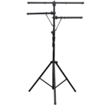ProX height adjustable DJ lighting stand with dual side bars, extends to 12 feet tall