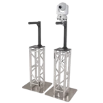 ProX inverted lighting mount top plate with 2 inch OD arm connection detail in black