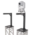 ProX inverted lighting mount top plates with 24-inch height and 16-inch length, 2-inch OD arm in black finish