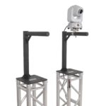 ProX inverted lighting mount top plates with 24-inch height and 16-inch length, 2-inch OD arm in black