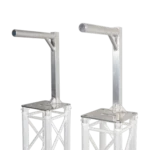 ProX inverted lighting mount top plates with 24-inch height and 16-inch length, 2-inch OD arm detail
