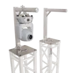 ProX inverted lighting mount top plates set showing 24-inch height and 16-inch length with 2-inch OD arm connection