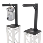 ProX set of two inverted lighting mount top plates with 24-inch height and 16-inch length black finish