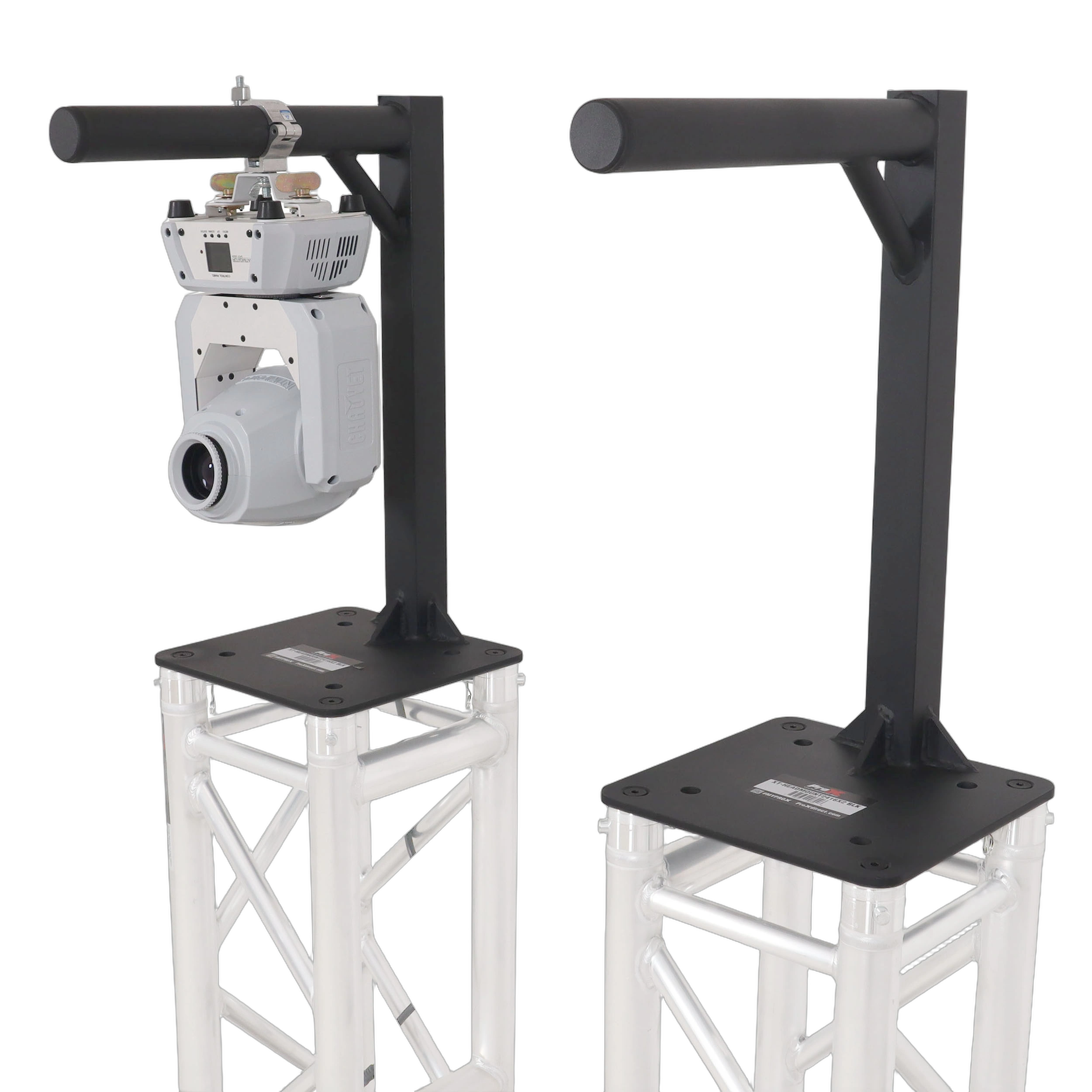 ProX Inverted Lighting Mount Top Plates Black ProX set of two inverted lighting mount top plates with 24-inch height and 16-inch length black finish