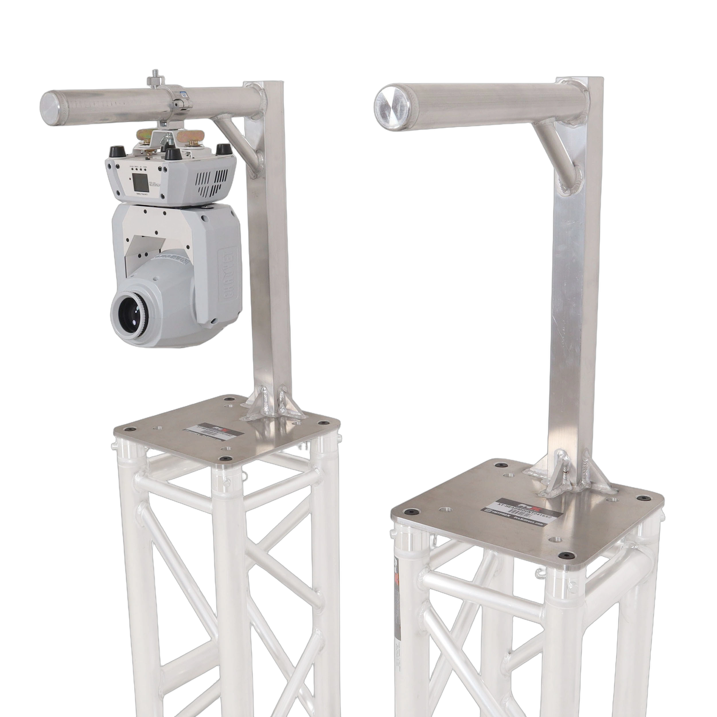 ProX Inverted Lighting Mount Top Plates 24H 16L ProX inverted lighting mount top plates with 24-inch height and 16-inch length, 2-inch OD arm