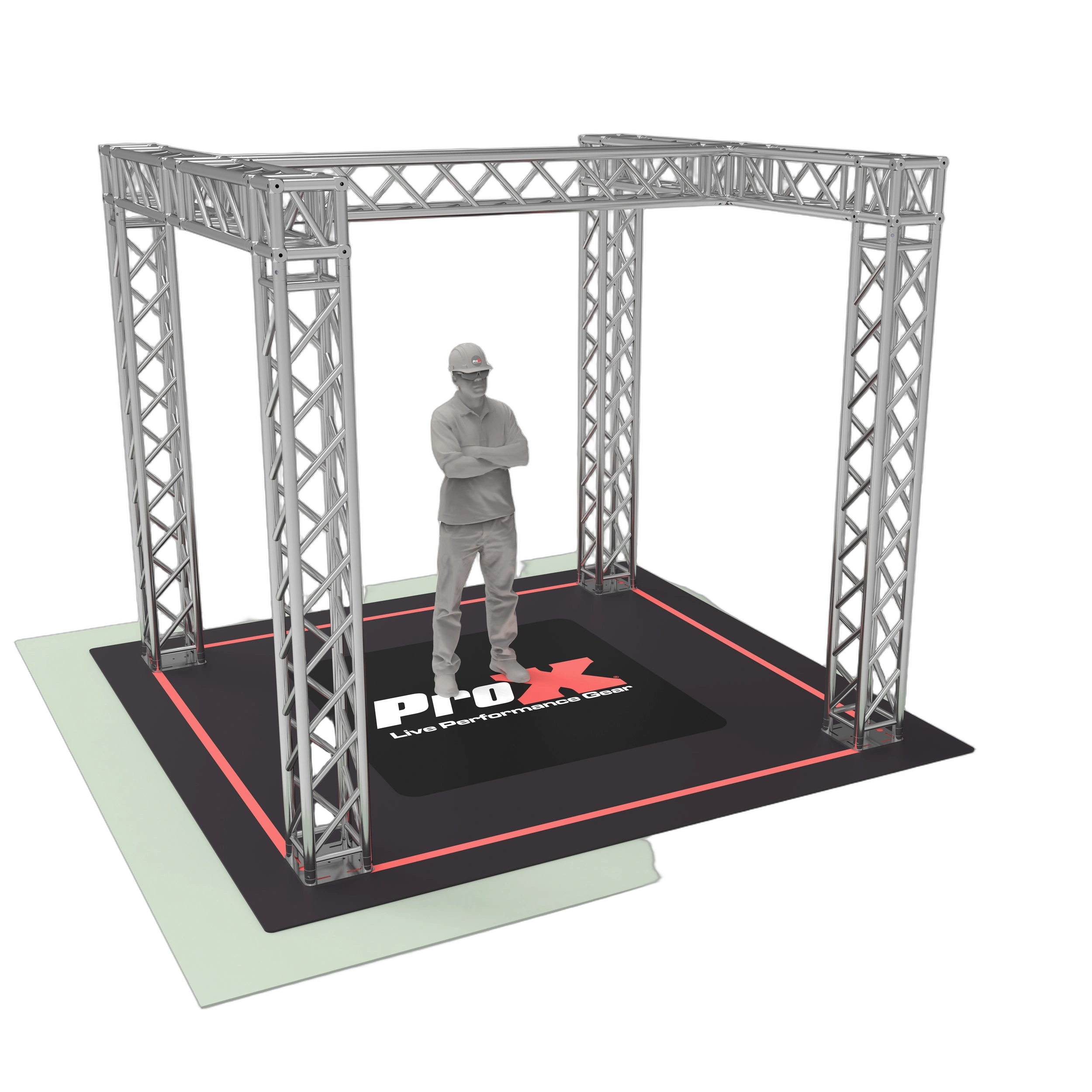 ProX K Series Tradeshow Booth 9.42 ft Portable Display ProX K Series light duty tradeshow booth with H-shaped center design, 9.42 by 9.42 feet footprint