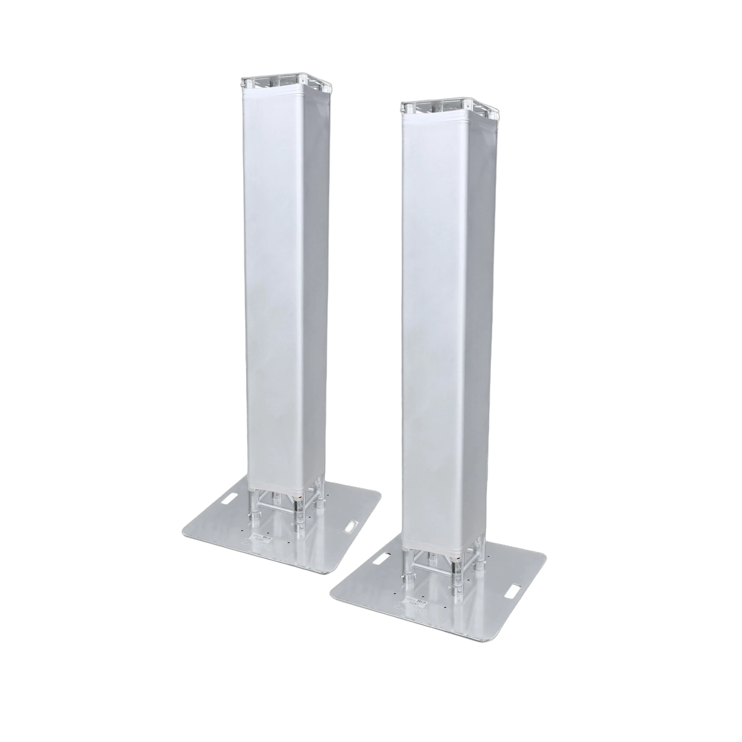 ProX K-Truss 6.56 Square Truss Totem Package ProX K-Truss 6.56 lightweight square truss totem with white scrim, top plate and base plate assembly