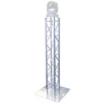 ProX K-Truss 6.56 lightweight square truss totem with white scrim and base plate side view