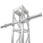 ProX plasma TV monitor mount bracket detail showing mounting hardware and adjustment mechanisms for truss systems