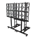 ProX LED panel ground support stand with adjustable height 24-40 inches in professional application setup