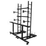 ProX LED panel ground support stand dimensional diagram showing adjustable height range 24-40 inches