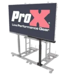 ProX LED panel ground support stand with adjustable height 24-40 inches steel construction front view
