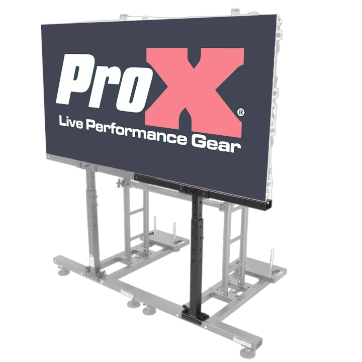 ProX LED panel ground support stand with adjustable height 24-40 inches steel construction front view