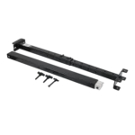 ProX LED panel ground support stand with adjustable height mechanism, side profile view showing linkage system