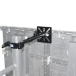 ProX black LED panel wall mounting plate with 2-inch pole truss clamp for ground stacking and hanging applications