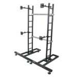 ProX black LED panel wall mounting plate with 2-inch pole truss clamp for ground stacking and hanging installation