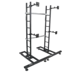 ProX black LED panel wall mounting plate extension pole truss clamp close-up detail showing grip mechanism