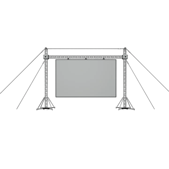 ProX LED video wall truss ground support system 30 feet wide 23 feet tall with hoist mechanism