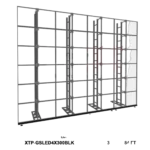 ProX LED video display panel ground support system 4M x 3M black frame structure