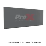 ProX LED video display panel mounted on ground support system frame showing full installation setup