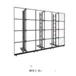 ProX LED video display panel ground support system package with black aluminum frame structure
