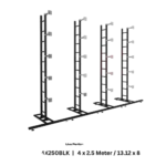 ProX LED video display panel ground support system package with black aluminum frame structure
