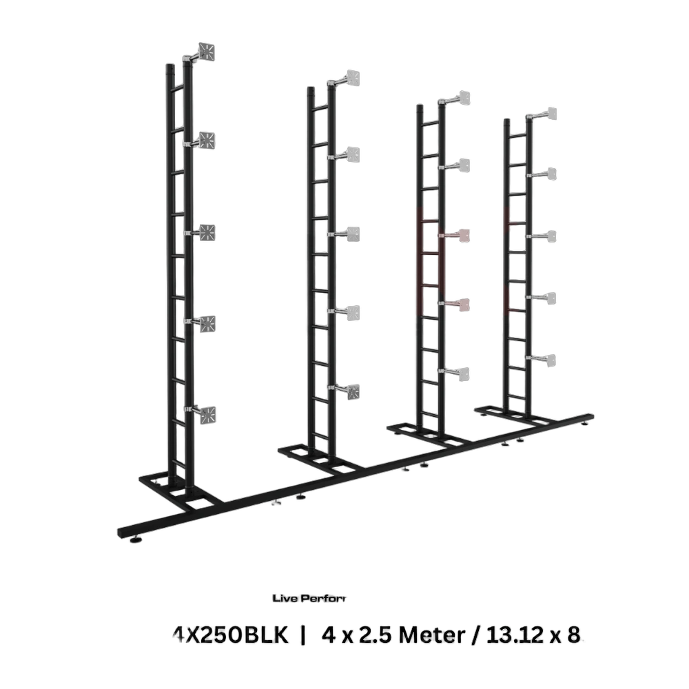 ProX LED Video Display Panel Ground Support System Package ProX LED video display panel ground support system package with black aluminum frame structure