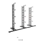 ProX LED video display panel ground support system package with black aluminum frame structure