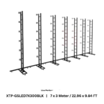 ProX LED video display panel ground support system package 7M width 3M height black frame structure