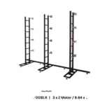 ProX LED video display panel ground support system package with black aluminum frame structure