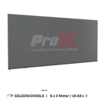 ProX LED video display panel mounted on ground support system frame showing full installation setup
