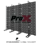 ProX LED video display panel mounted on ground support system frame showing application setup