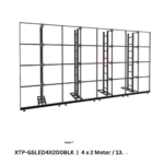 ProX LED video display panel ground support system package with black aluminum frame structure