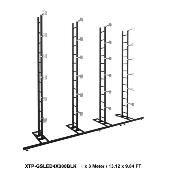 ProX LED video display panel ground support system package 4M width 3M height black frame