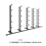 ProX LED video display panel ground support system package 5M width 2.5M height black frame