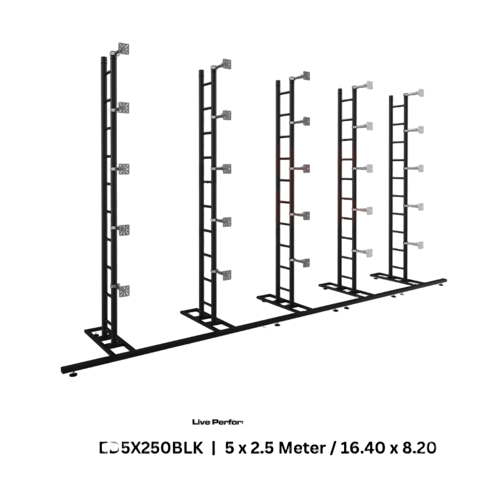 ProX LED Video Display Panel Ground Support System Package ProX LED video display panel ground support system package 5M width 2.5M height black frame