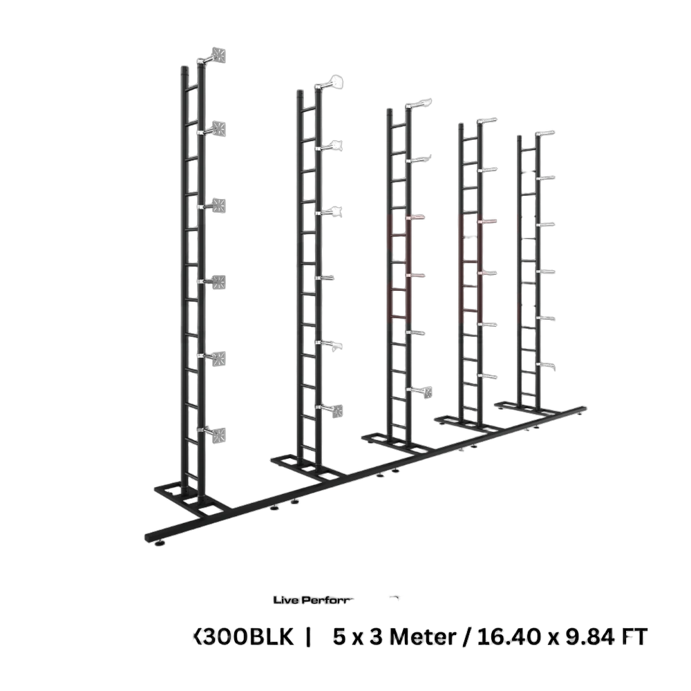 ProX LED Video Display Panel Ground Support System Package ProX LED video display panel ground support system package 5M width 3M height black frame