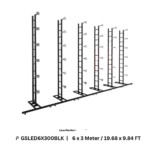 ProX LED video display panel ground support system package 6M width 3M height black frame