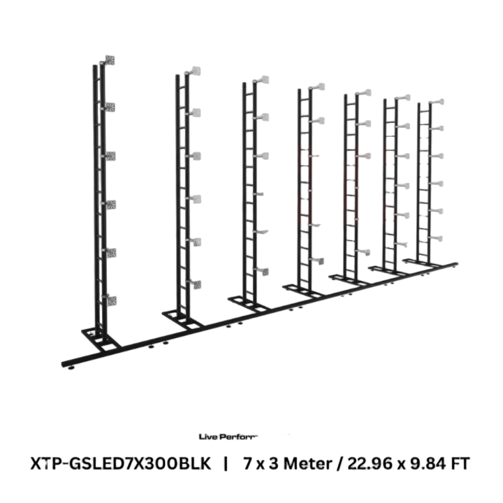 ProX LED video display panel ground support system package 7M width 3M height black