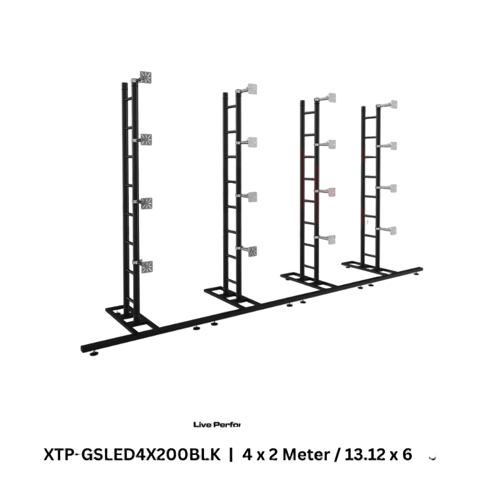 ProX LED Video Display Panel Ground Support System Package ProX LED video display panel ground support system package 4M width 2M height black frame