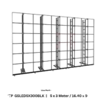 ProX LED video display panel ground support system package 5M width 3M height black frame