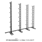 ProX LED video display panel ground support system package with black frame structure and mounting hardware