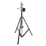 ProX 14 foot heavy-duty lighting crank stand with 220 lbs capacity and T-bar attachment, side profile view